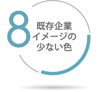 既存企業イメージの少ない色